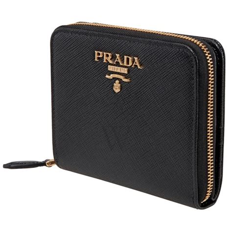 black prada wallet with red interior|Prada black wallet price.